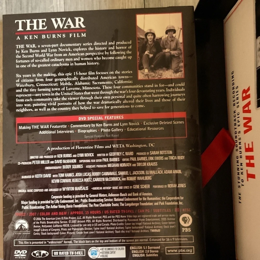 Ken Burns - The War DVD, 2007, 6-Disc Set PBS Home Video 'The War' DVD